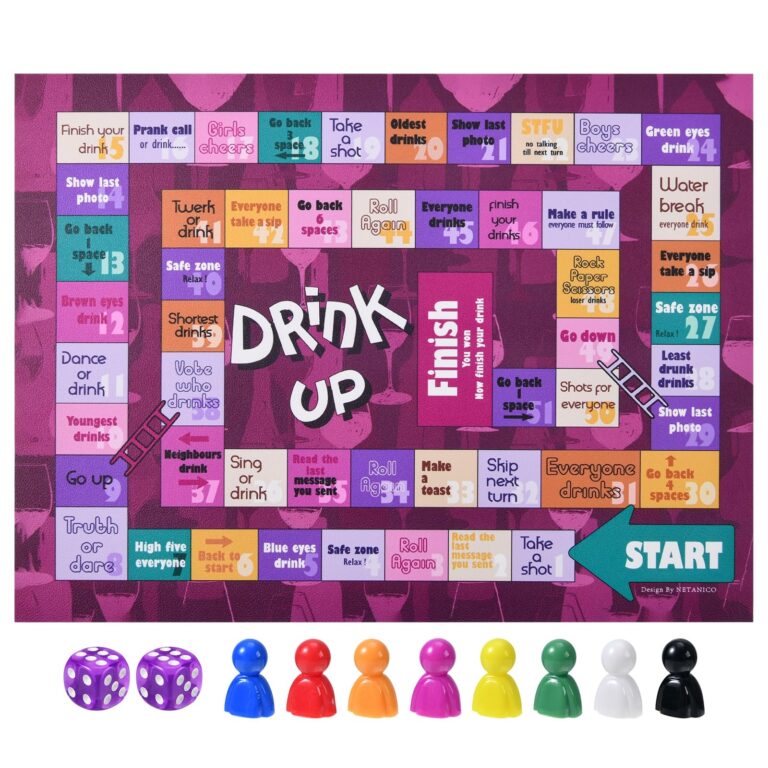 Amazon NETANICO Drinking Games Leather Mat Drinking Board Game For Adults Interactive Girls Night Drinking Games Bachelorette Party Games Age 21 2 8 Players Sports Outdoors