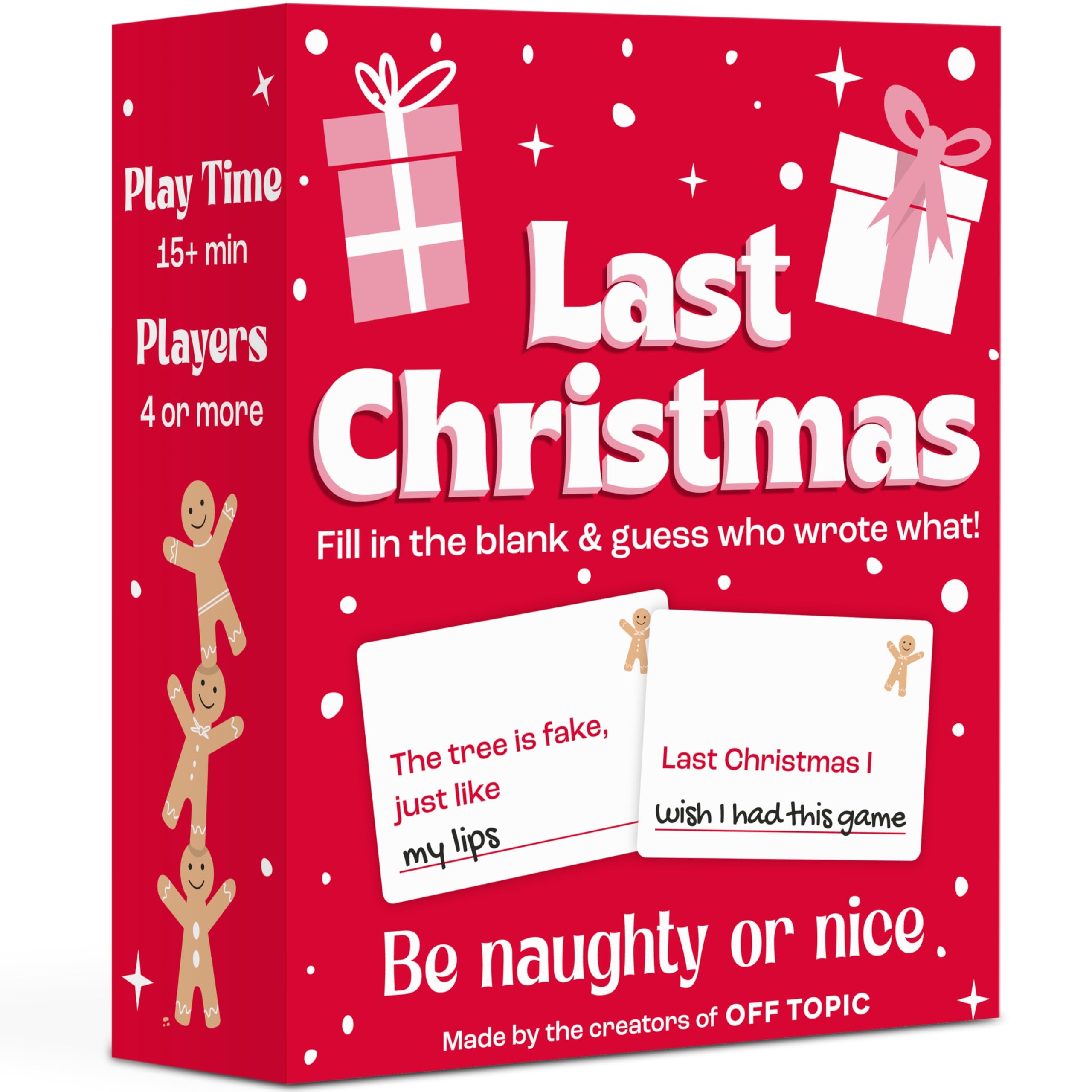 Amazon OFF TOPIC Last Christmas The Naughty Or Nice Holiday Party Game For The Whole Family Fun Board Games For Family Night Games Home Kitchen