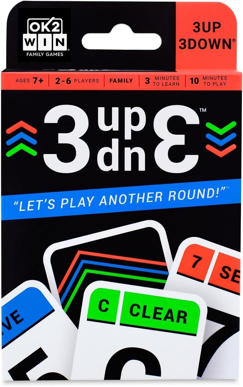 Amazon Ok2Win 3UP 3DOWN Card Game Fast Paced Easy to Learn Family Fun For Ages 7 Toys Games