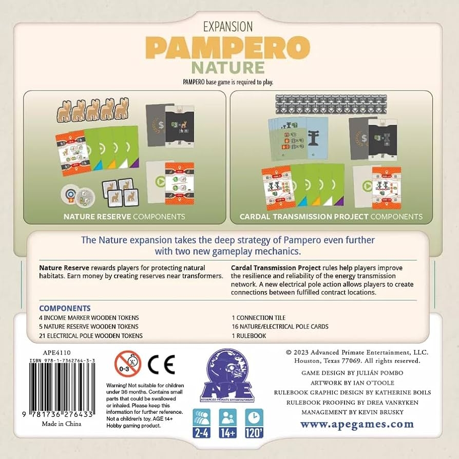 Amazon Pampero Nature Expansion Strategy Board Game For Adults And Family Ages 14 For 2 To 4 Players Average Playtime 60 150 Minutes Made By APE Games Toys Games