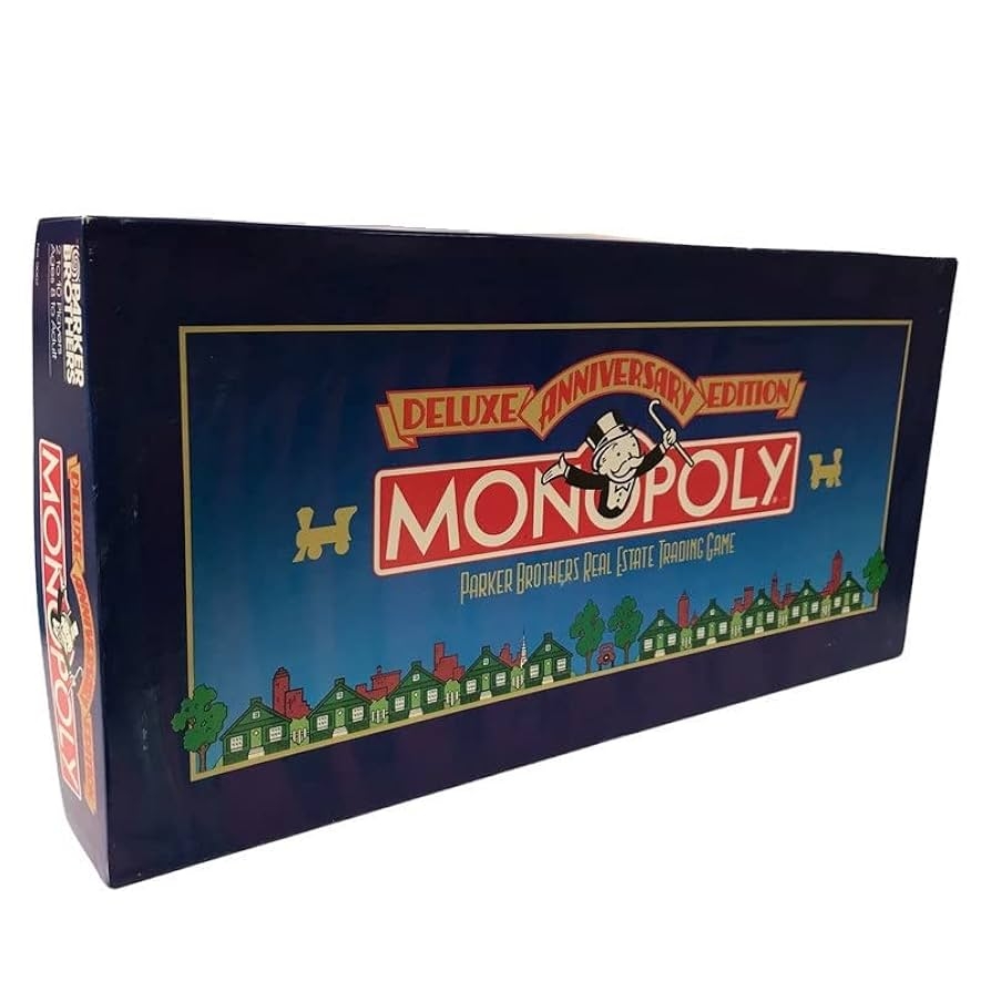 Amazon Parker Brothers Monopoly Deluxe Anniversary Edition Toys Games