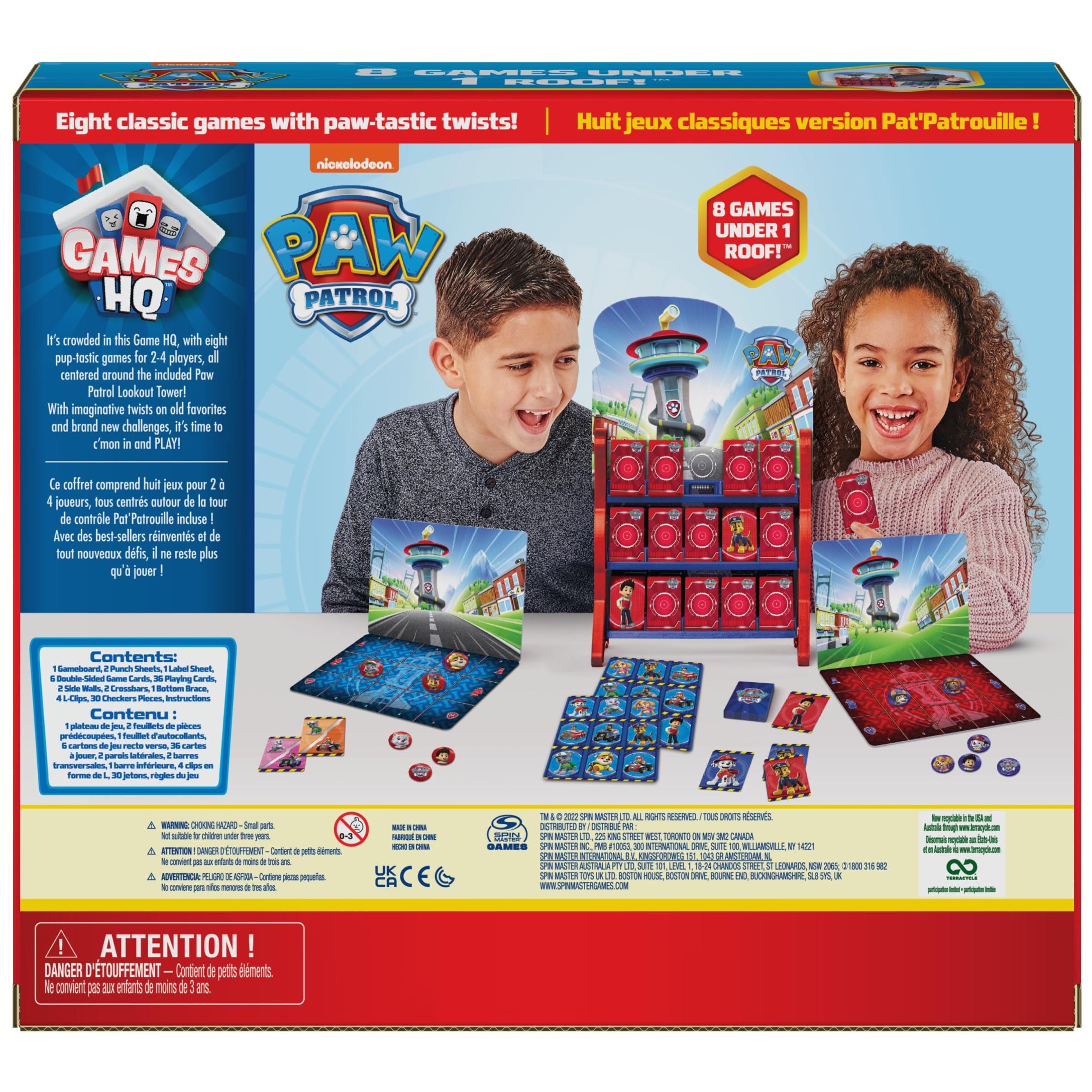 Amazon PAW Patrol Games HQ Board Games For Kids Checkers Tic Tac Toe Memory Match Bingo Go Fish Card Games PAW Patrol Toys For Preschoolers Ages 4 And Up