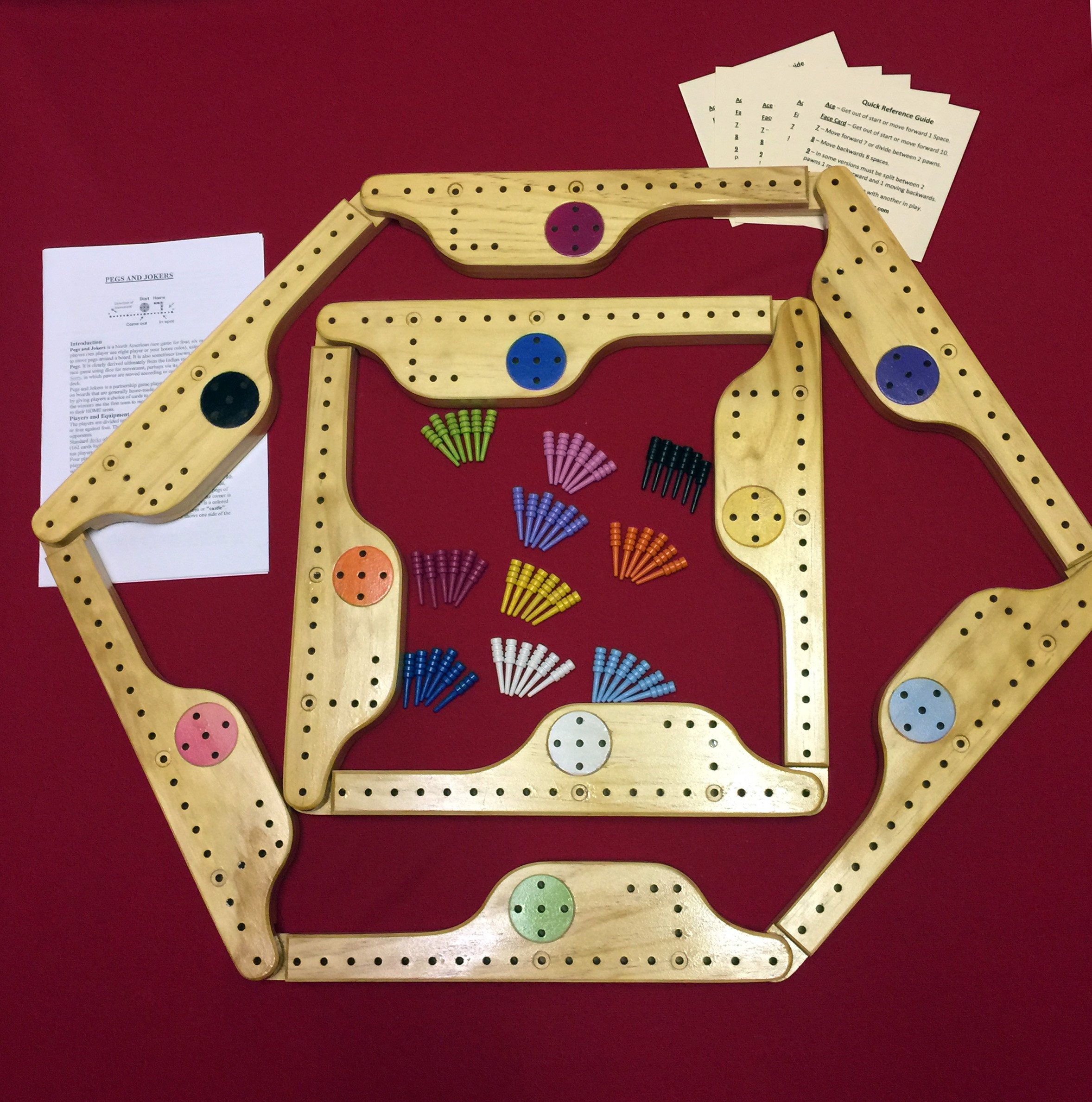 Amazon Pegs And Jokers Wood 10 Player Game Toys Games