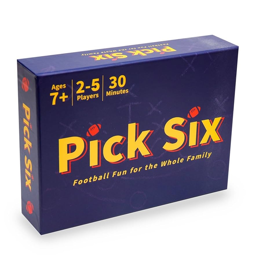 Amazon Pick Six The Ultimate Football Themed Card Game Strategic Card Game For Kids And Adults Great For Parties And Game Nights 2 5 Players Ages 7 Toys Games