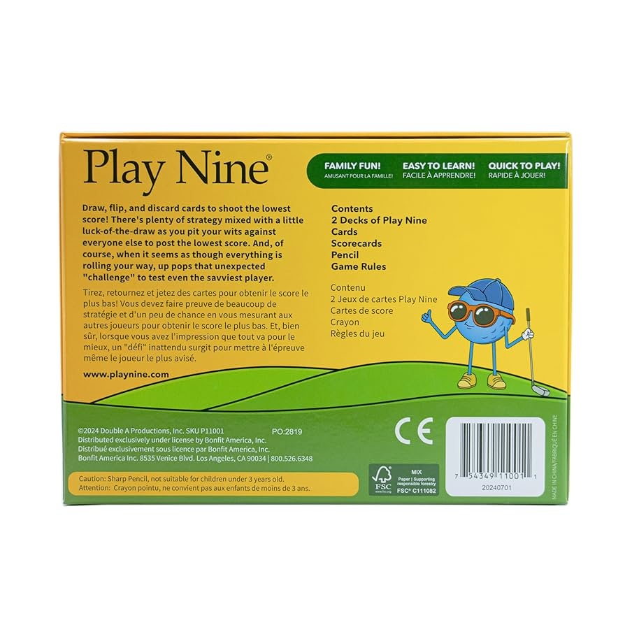 Amazon Play Nine The Card Game Of Golf Toys Games