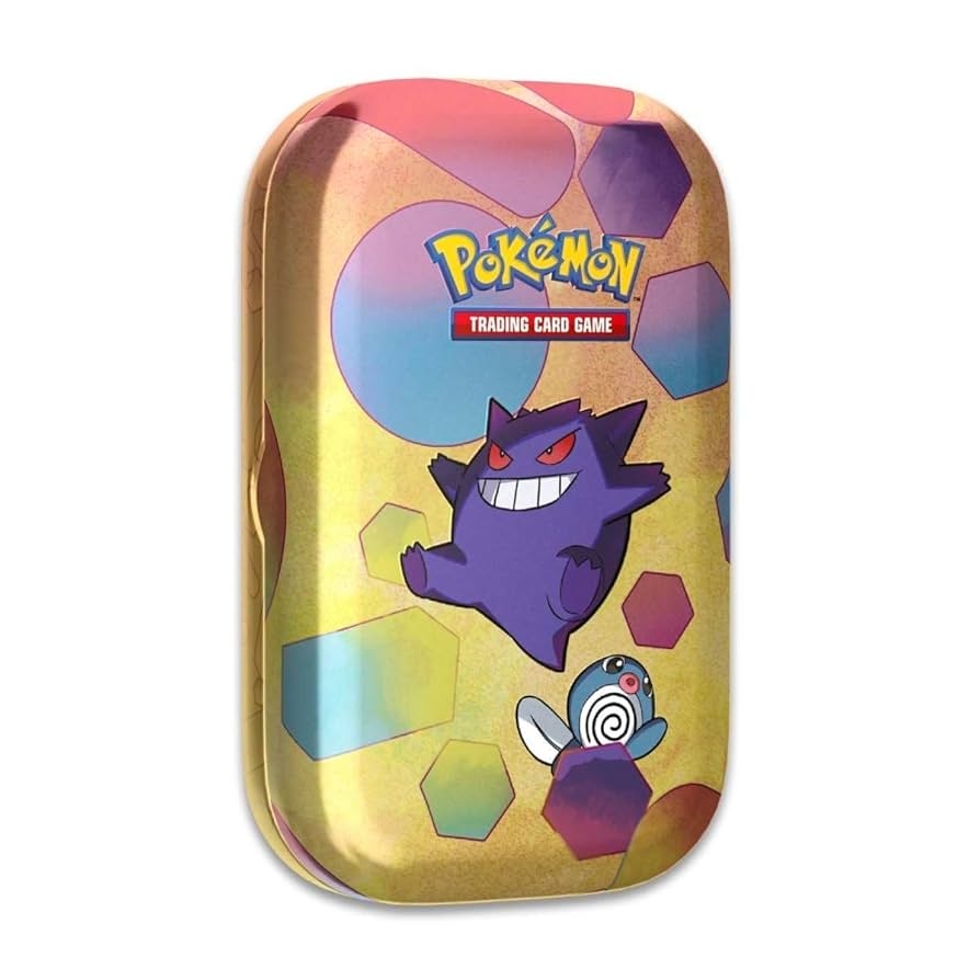 Amazon Pok mon TCG Scarlet Violet 151 Mini Tin Gengar And Poliwag 2 Booster Packs 1 Coin 1 Art Card Toys Games