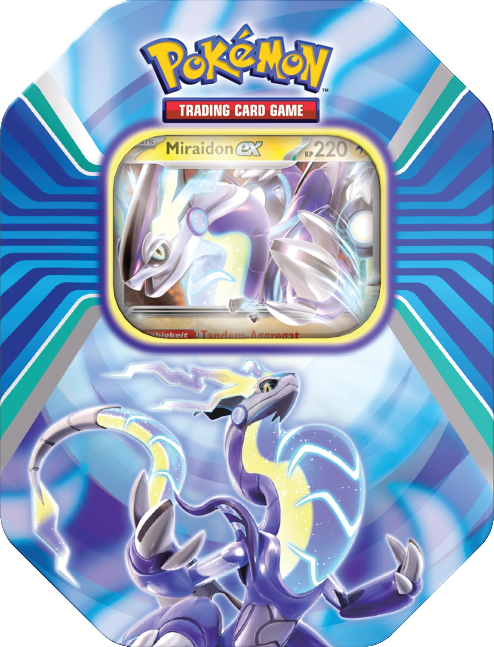 Amazon Pok mon Trading Card Game Tin Box Paldea Legends Miraidon 1 Holographic Card 4 Booster Packs Toys Games