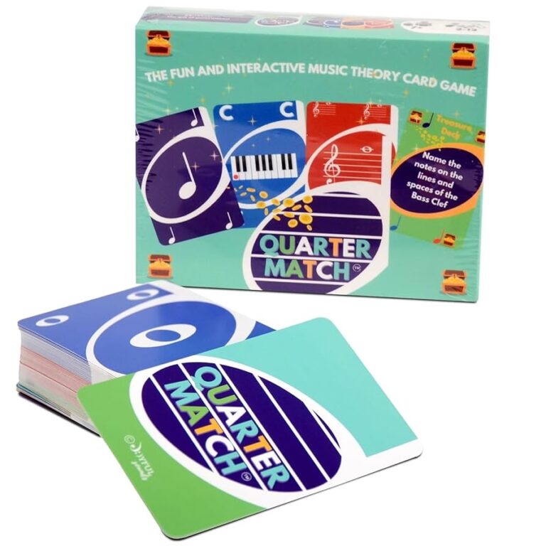 Amazon QUARTER MATCH The Fun And Interactive Music Theory Card Game For Kids Teens And Adults 142 Cards Gift For Any Musician Piano Voice Guitar Violin Percussion And More Toys