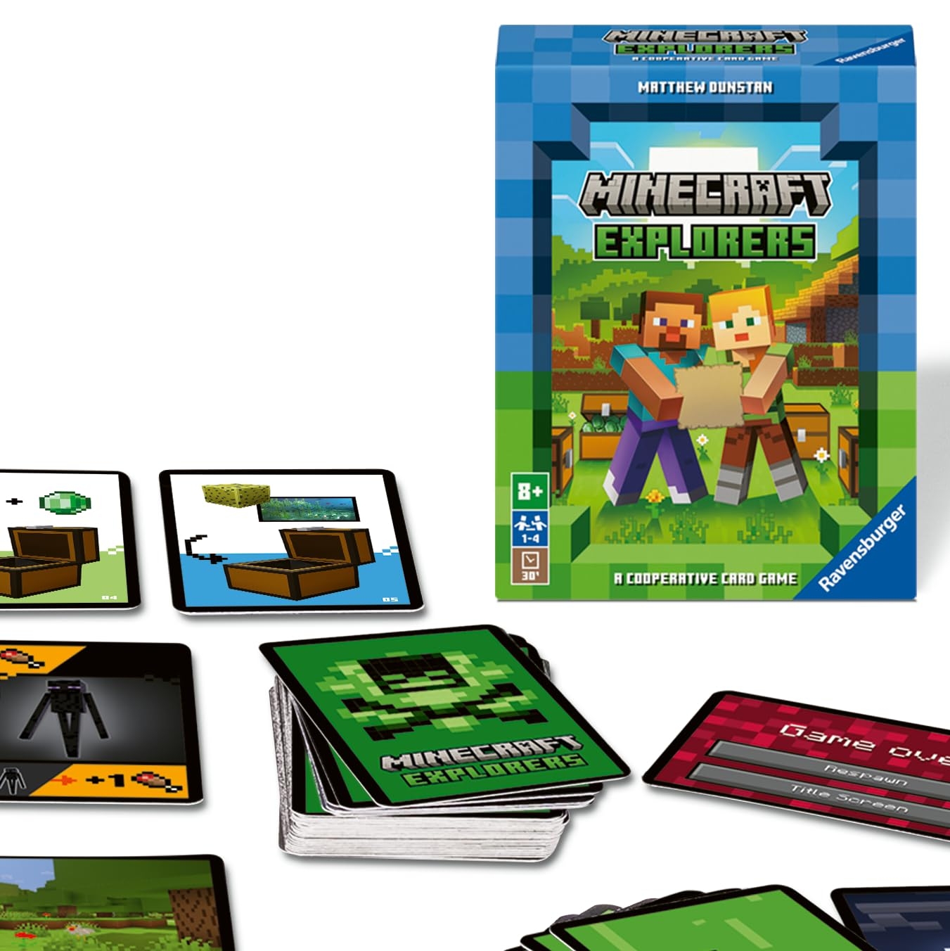 Amazon Ravensburger 21580 Minecraft Explorers Cooperative Card Game For 2 4 People Ages 8 And Up Toys Games