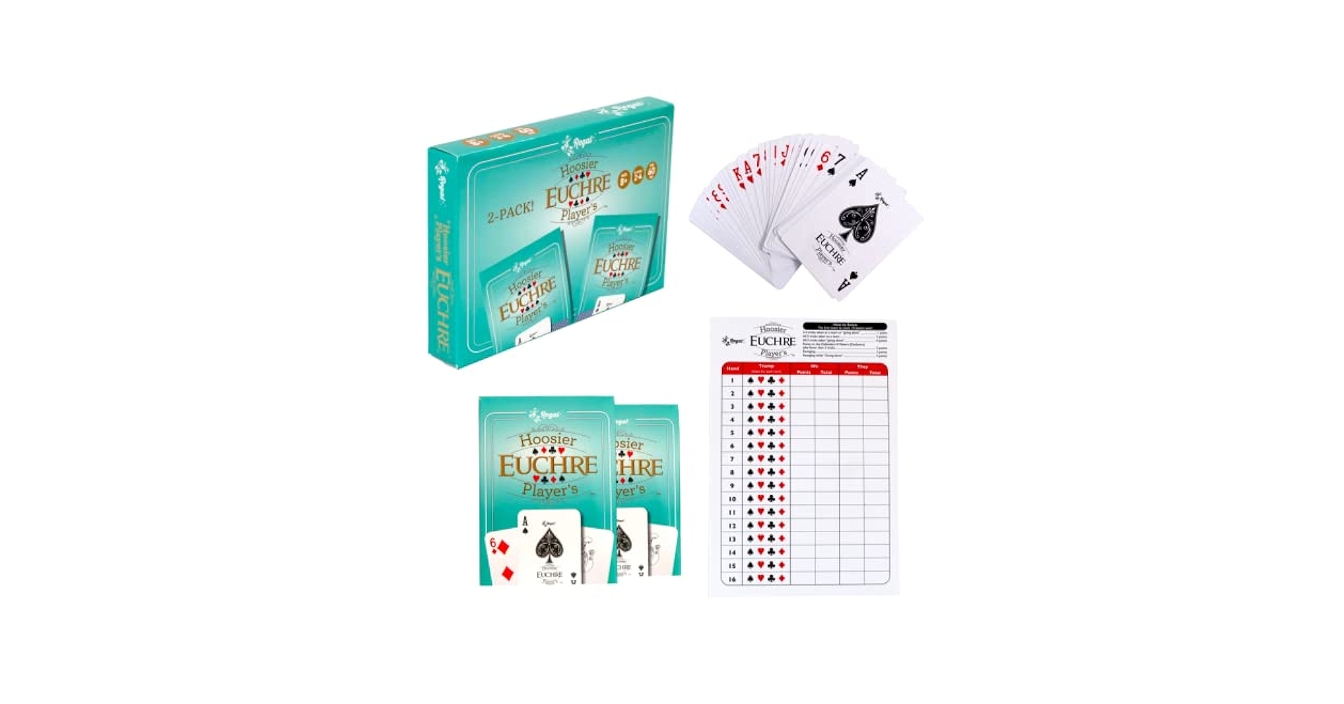 2 handed euchre card game