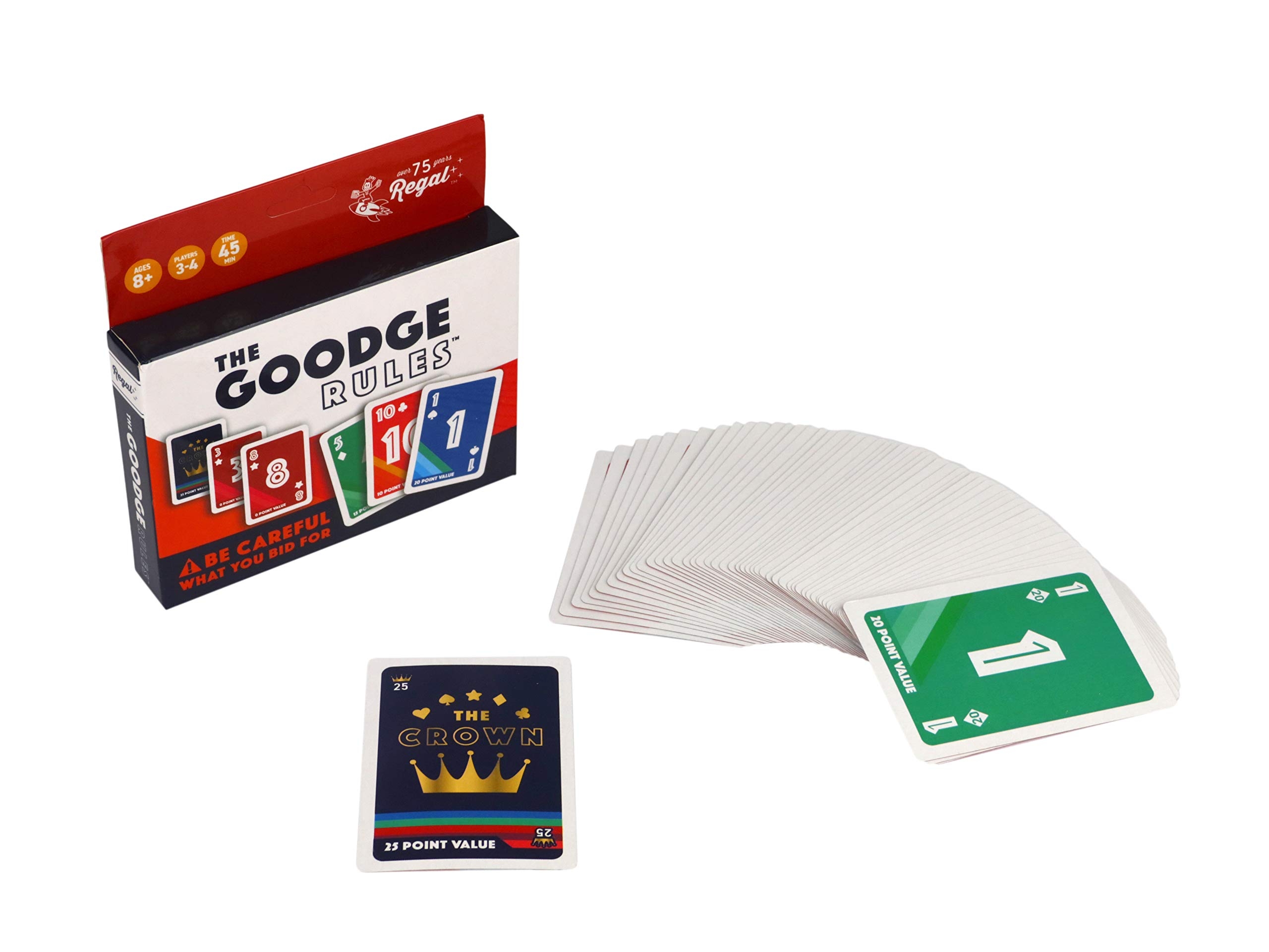 Amazon Regal Games The Goodge Rules Fun Card Game Set 3 4 Player Card Games For Adults Kids Teens Fun Travel Playing Cards For Game Night 1 Deck 51 Cards Toys Games