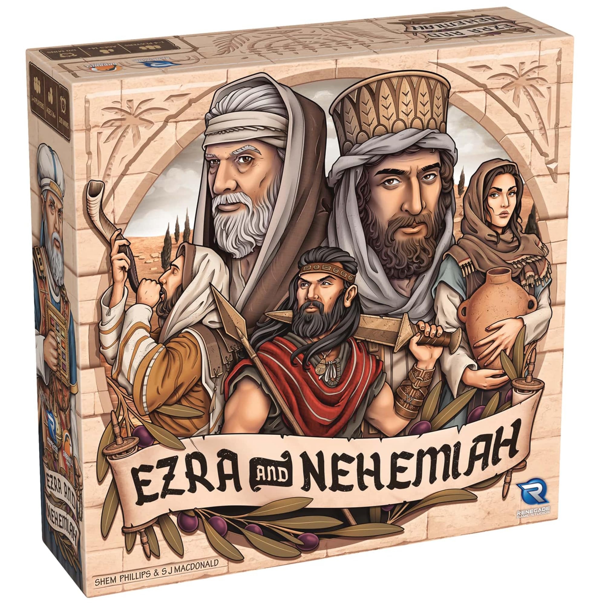 Amazon Renegade Game Studios Ezra Nehemiah Strategy Board Game Rebuild The Great City Of Jerusalem Card Driven Game Ages 13 1 4 Players 120 Min Toys Games