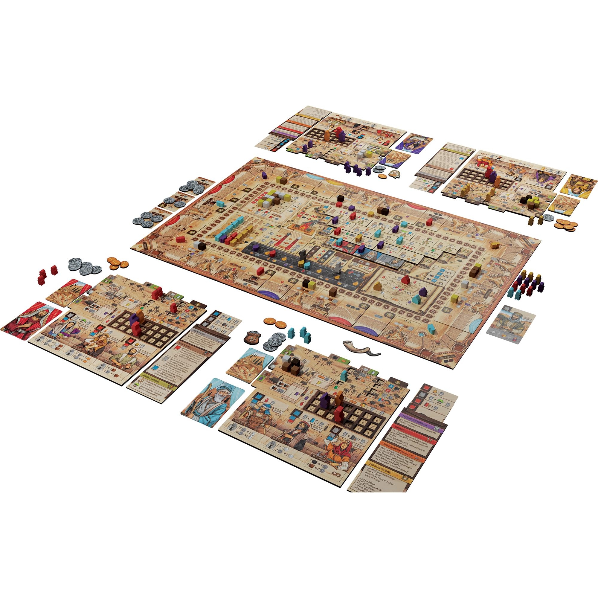 Amazon Renegade Game Studios Ezra Nehemiah Strategy Board Game Rebuild The Great City Of Jerusalem Card Driven Game Ages 13 1 4 Players 120 Min Toys Games