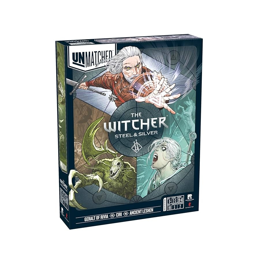 Amazon Restoration Games Unmatched The Witcher Steel Silver Strategy Fighting Board Game For 2 Players And Ages 9 Toys Games