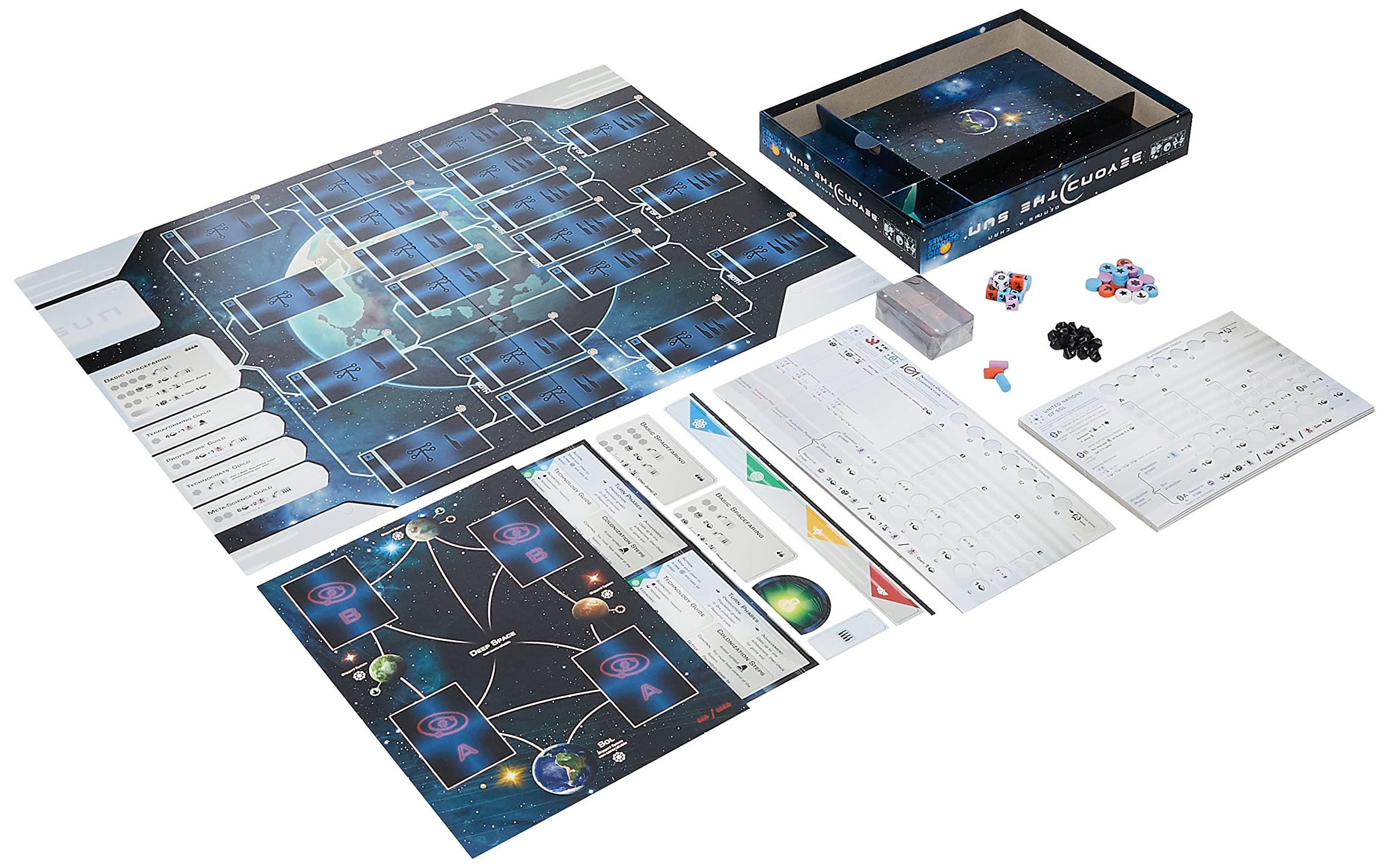 Amazon Rio Grande Games Beyond The Sun Strategy Board Game Base Game 2 To 4 Players 90 To 120 Minute Play Time For Ages 14 And Up Toys Games