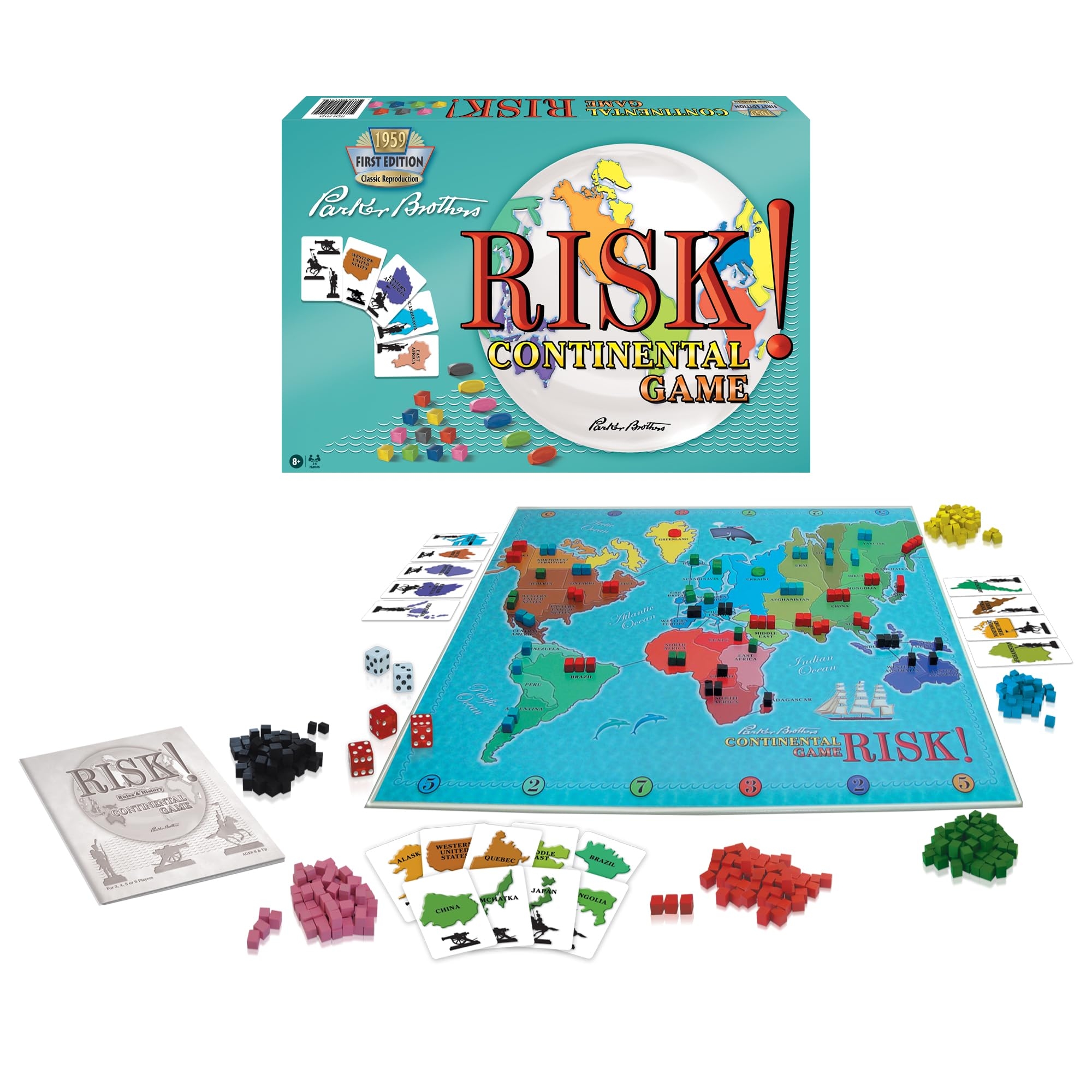 Amazon Risk 1959 The Classic Reproduction Of Risk With Original Artwork And Components By Winning Moves Games USA The World Domination And Strategy Battle Game For 2 To 6 Players Ages 8 