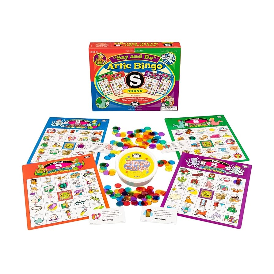 Amazon Say And Do Artic Bingo Sound Game Letter S Super Duper Educational Learning Toy For Kids Toys Games