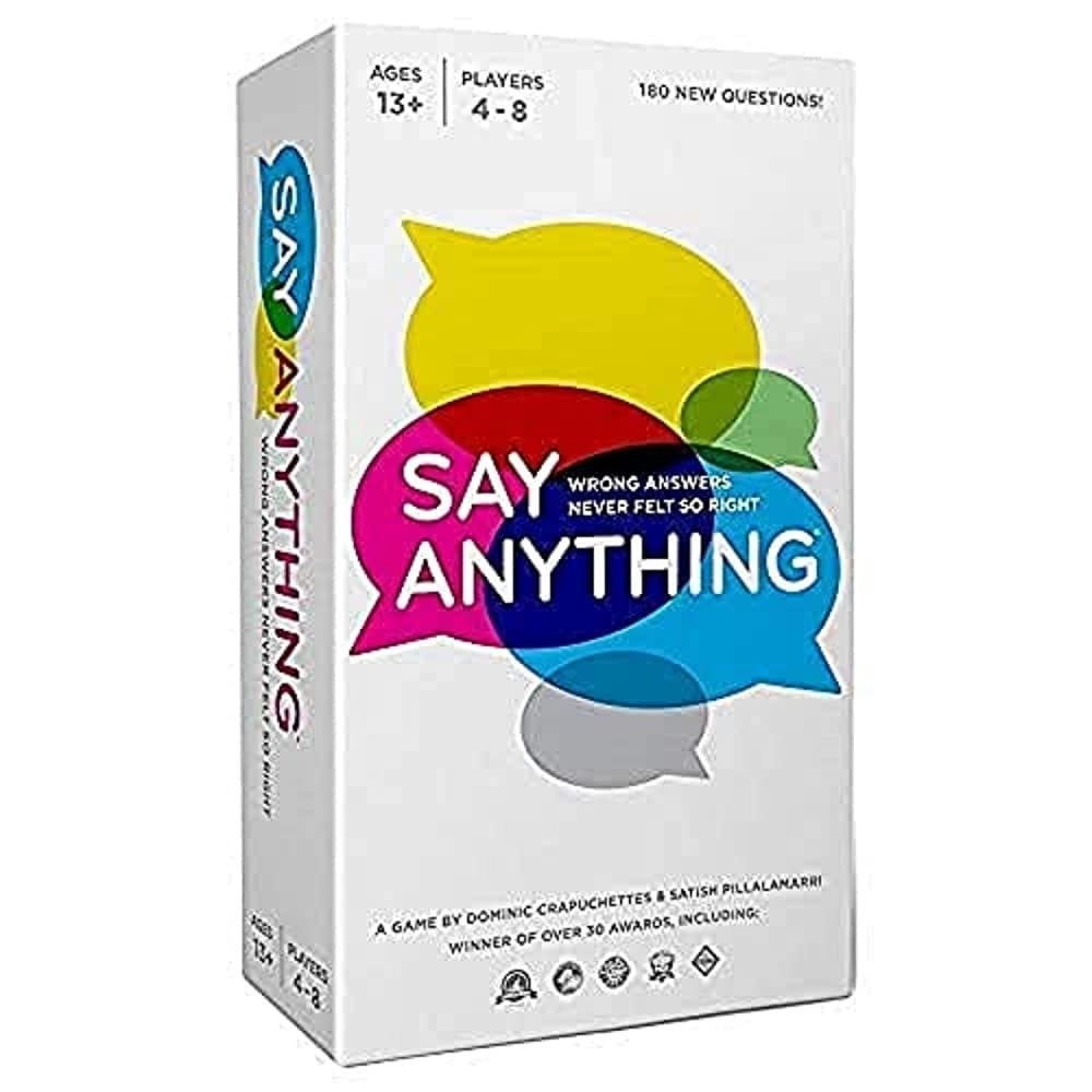 Amazon Say Anything 10th Anniversary A Board Game By North Star Games 4 8 Players Board Games For Family 30 Mins Of Gameplay Games For Family Game Night for Kids And Adults Ages 13 English Version 