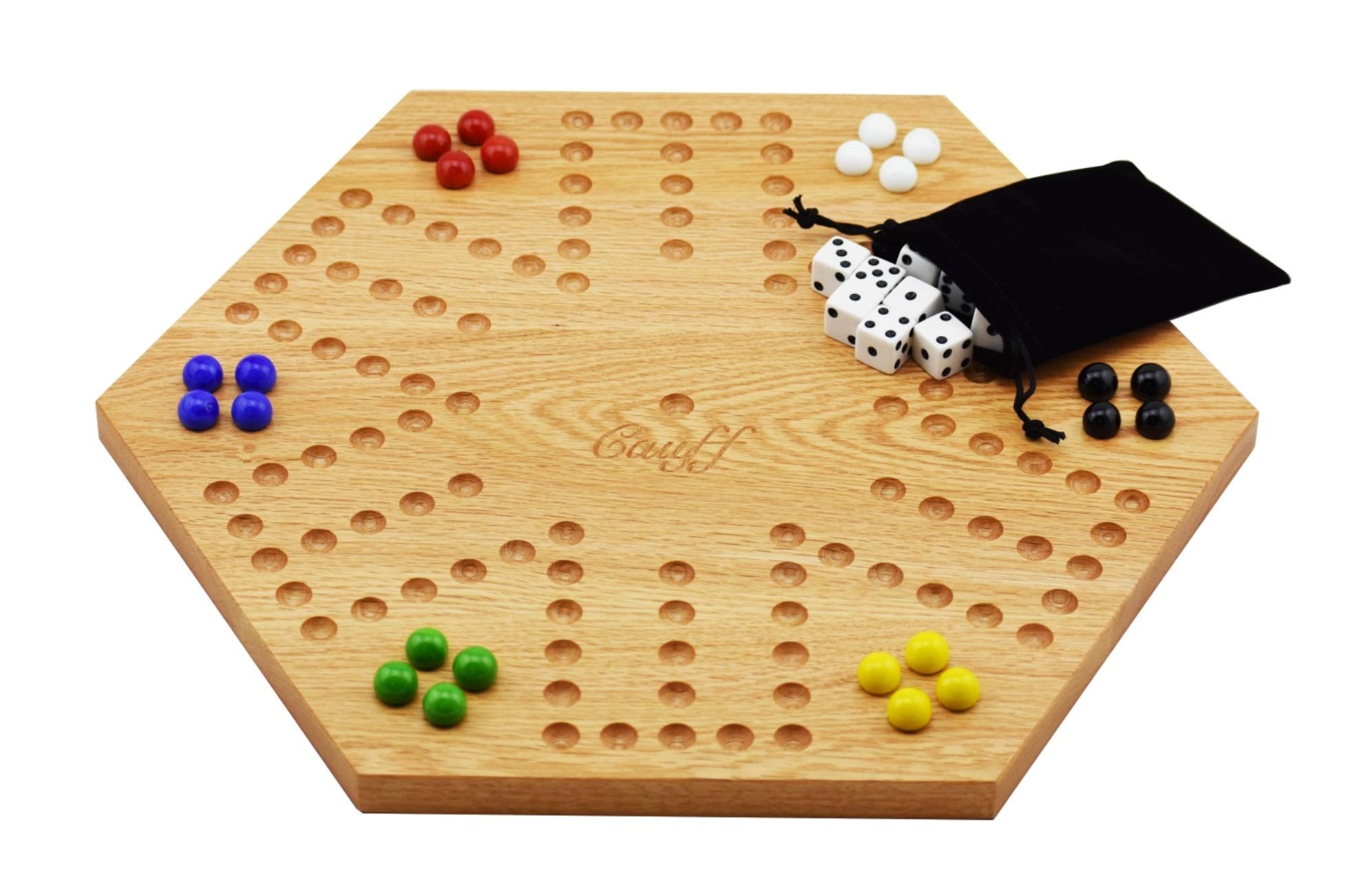 Amazon Solid Oak Double Sided Marbles Board Game Wooden 16 Inch By Cauff Toys Games