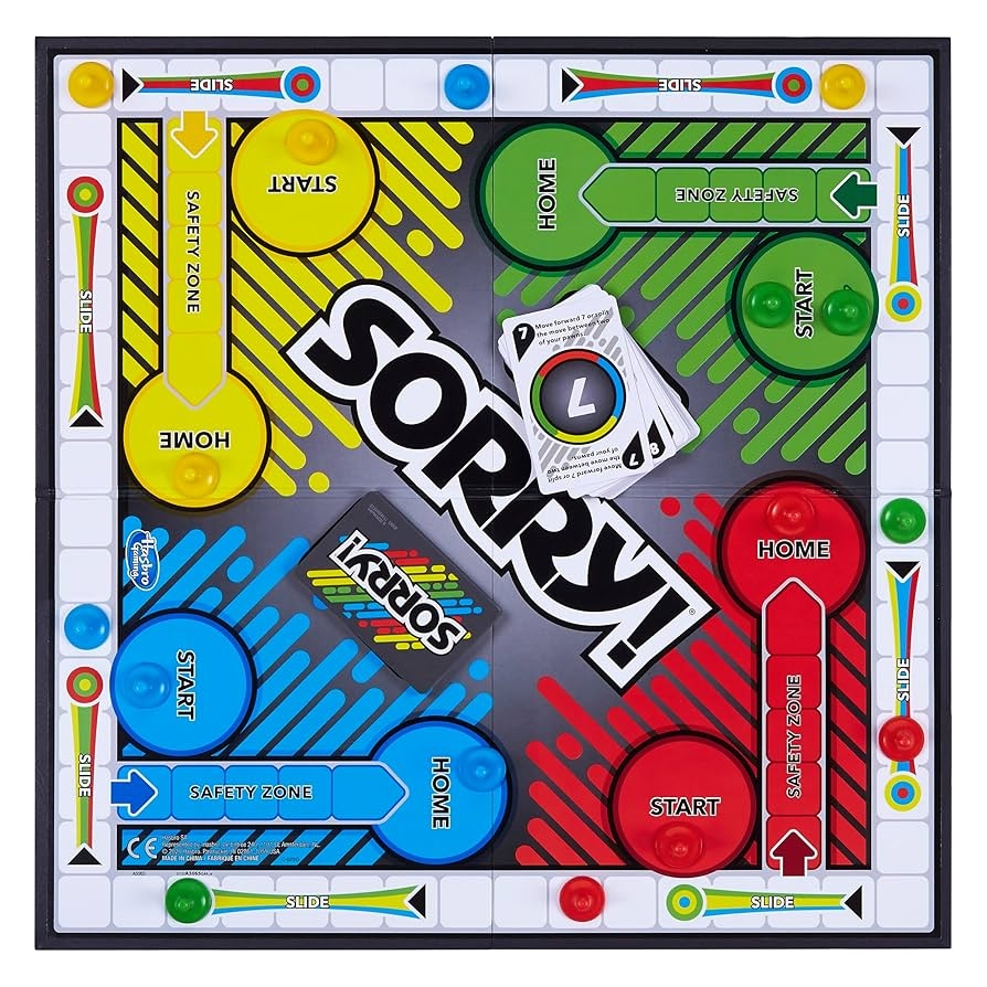 Amazon Sorry Kids Board Game Family Board Games For Kids And Adults 2 To 4 Players Family Games Kids Games Ages 6 And Up Toys Games