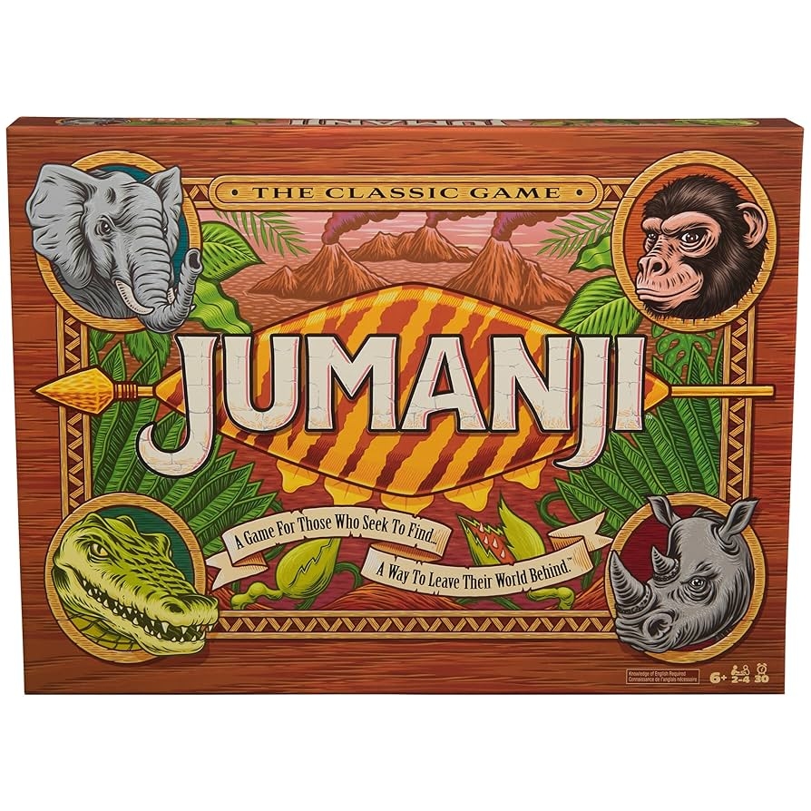 Amazon Spin Master Games Jumanji 30th Anniversary Edition The Classic Thrilling Adventure Family Board Game Based On The Action Comedy Movie Updated Jungle Challenges 2 4 Players For Ages 6 Up