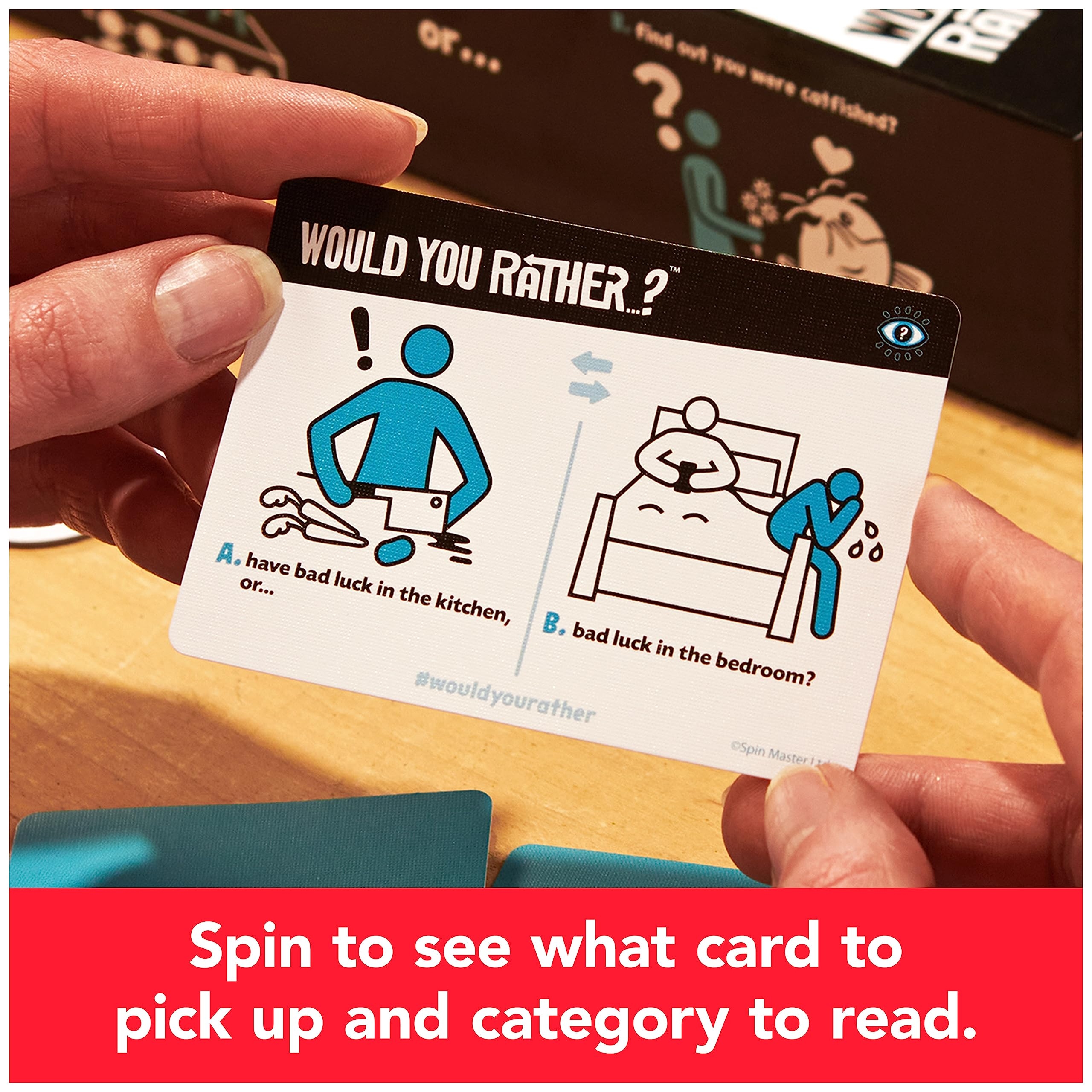 Amazon Spin Master Games Would You Rather Funny Party Card Game For College Friendsgiving Birthdays More For Teens Adults 3 6 Players For Ages 14 Up