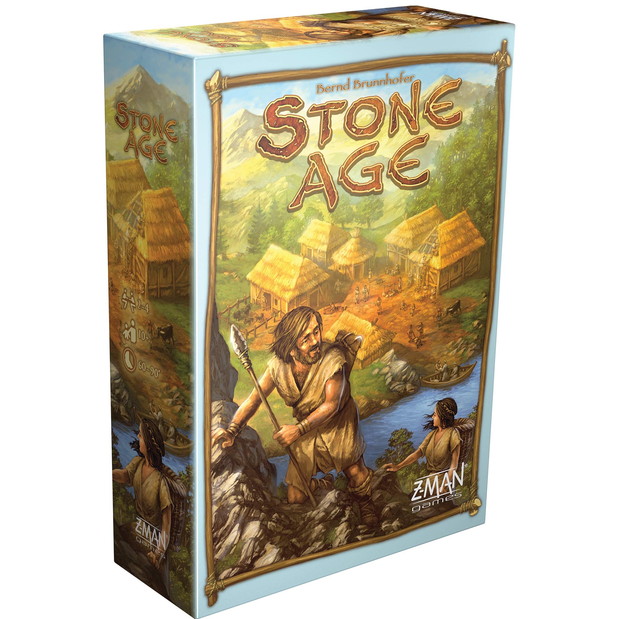 Amazon Stone Age Board Game Engaging Worker Placement Strategy For Civilization Building Fun Family Game For Kids And Adults Ages 10 2 4 Players 60 90 Minute Playtime Made By Z Man Games 
