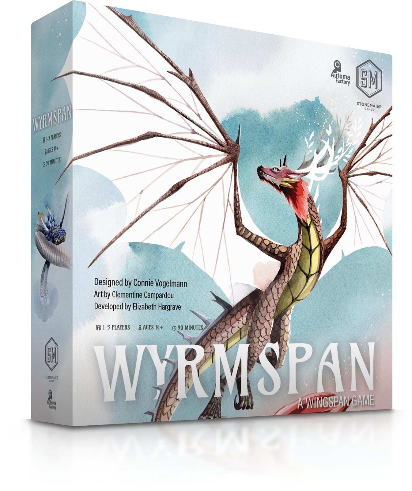 Amazon Stonemaier Games Wyrmspan A Wingspan Game By Connie Vogelmann Build A Cavernous Sanctuary For Beautiful Dragons Strategy Board Game For Adults And Family 1 5 Players 90 120 Min Ages 14 Toys Games