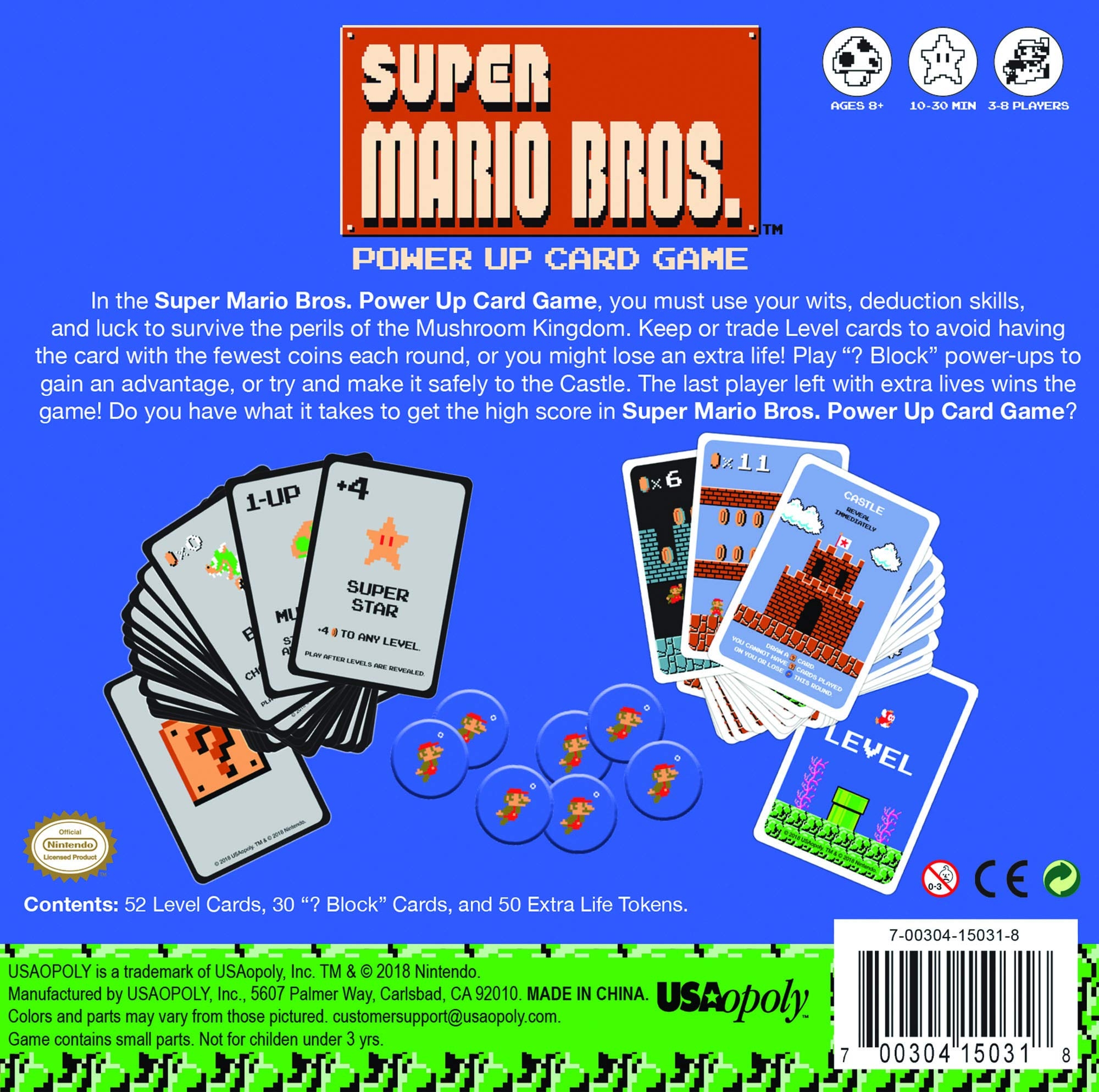 Amazon Super Mario Bros Power Up Card Game Super Mario Brothers Video Game Nintendo NES Artwork Fast Paced Card Games Easy To Learn And Quick To Play Fun