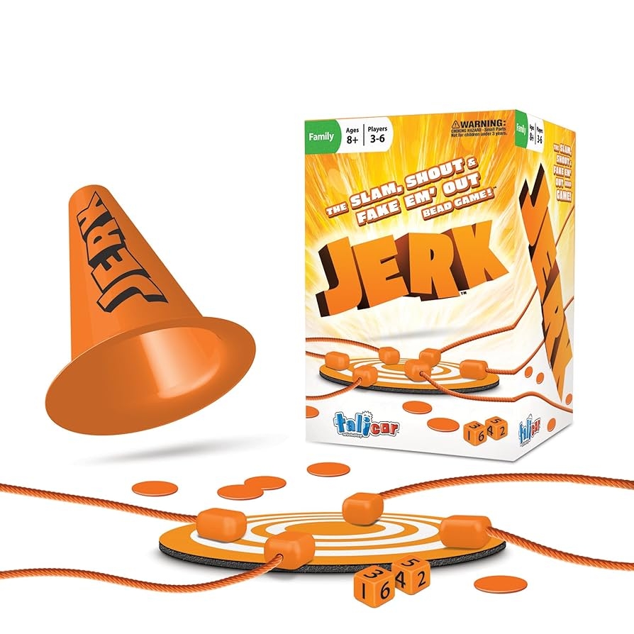 Amazon Talicor Jerk Board Game Interactive Reflex Party Game For 2 Players Fast Paced Bead Escape Challenges Family Fun Toys Games