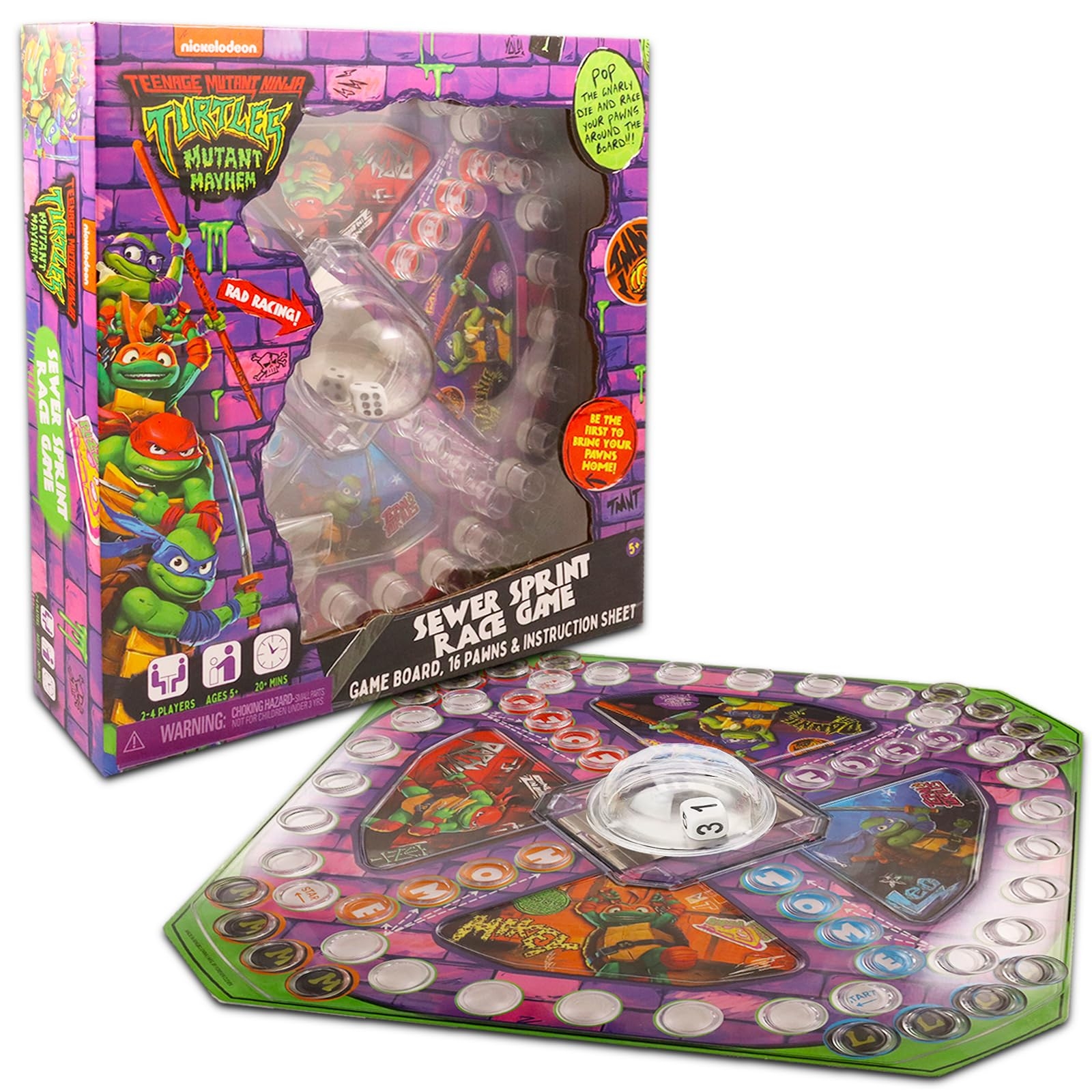 Amazon Teenage Mutant Ninja Turtles Pop Up Board Game Bundle With TMNT Board Game For Kids With Pop Up Dice Plus Stickers More Teenage Mutant Ninja Turtles Games For Birthday