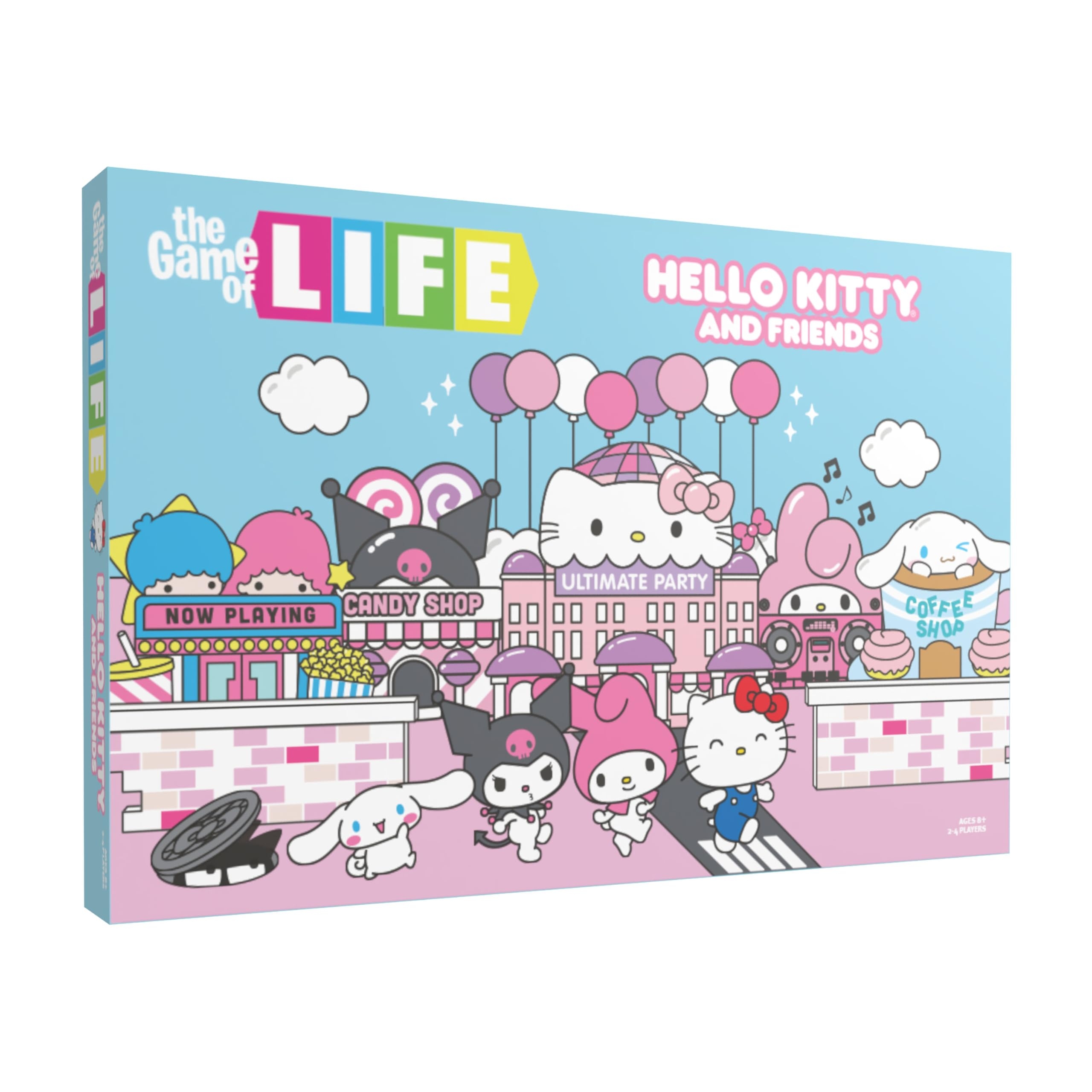 Amazon The Game Of Life Hello Kitty And Friends Board Game Collect Apples And Buy Bows On The Way To The Ultimate Party Play As Hello Kitty Kuromi More Officially Licensed