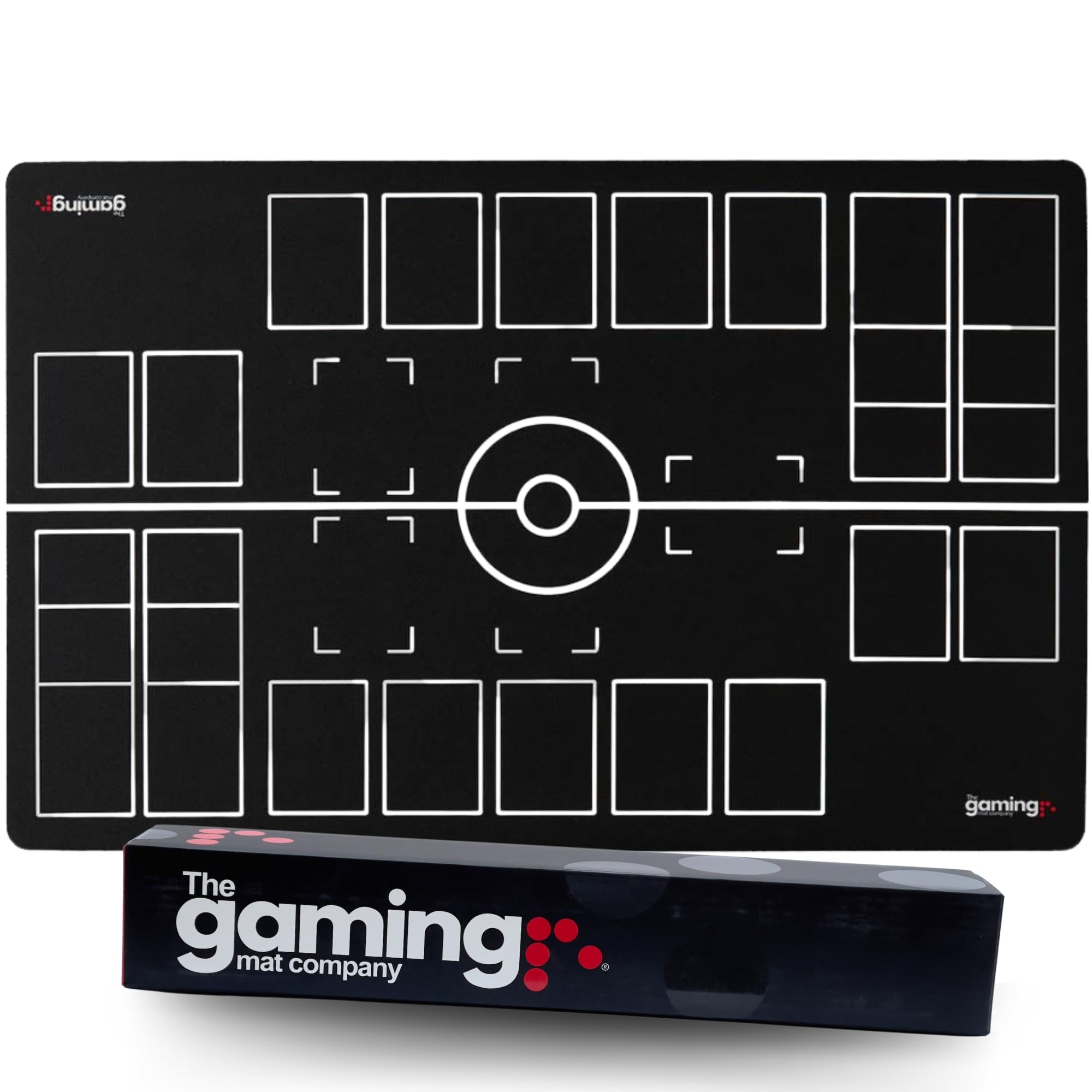 Amazon The Gaming Mat Company 2 Player Compatible Pokemon Playmat For Pokemon Cards 28 X 18 X 0 08 Black White Battle Mat Stadium Board For Pokemon TCG Playmat Game 