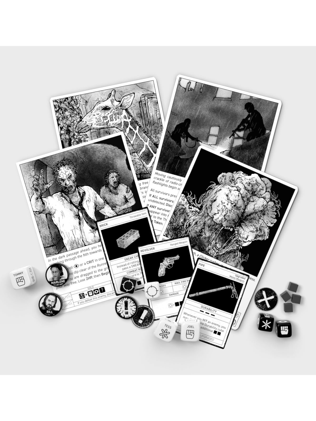 Amazon The Last Of Us Escape The Dark Board Game Fantasy Horror Adventure Cooperative Gameplay Strategy Game For Adults Ages 14 1 5 Players 60 90 Min Playtime Made By Themeborne Toys Games