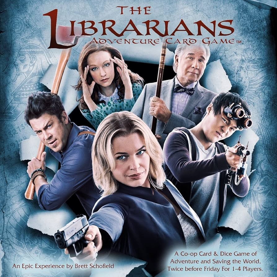 Amazon The Librarians Adventure Card Game Licensed Card Board Game Based On The TV Series Scenario Based Gameplay Play Co Op Or Solo 1 4 Players Toys Games