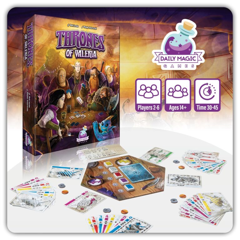 Amazon Thrones Of Valeria Trick Taking Card Game Fast And Fun Strategy Card Game With Card Powers And Game Twist Family Fun For 3 6 Players Ages 14 Toys Games