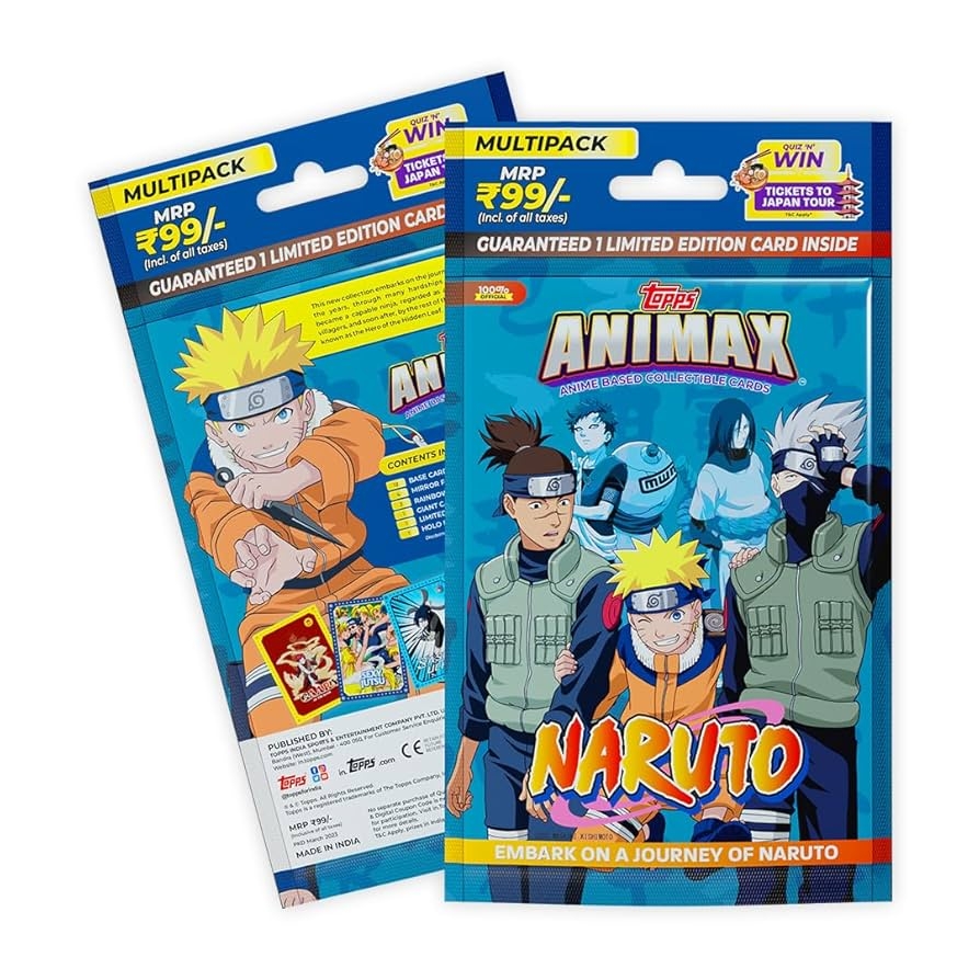 Amazon Topps Animax 2024 Official Naruto Collectible Card Game Multipack Toys Games