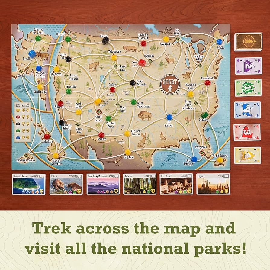 Amazon Trekking The National Parks 3rd Edition The Award Winning Family Board Game Great For Kids Ages 10 And Up Easy To Learn Designed For National Park Lovers By