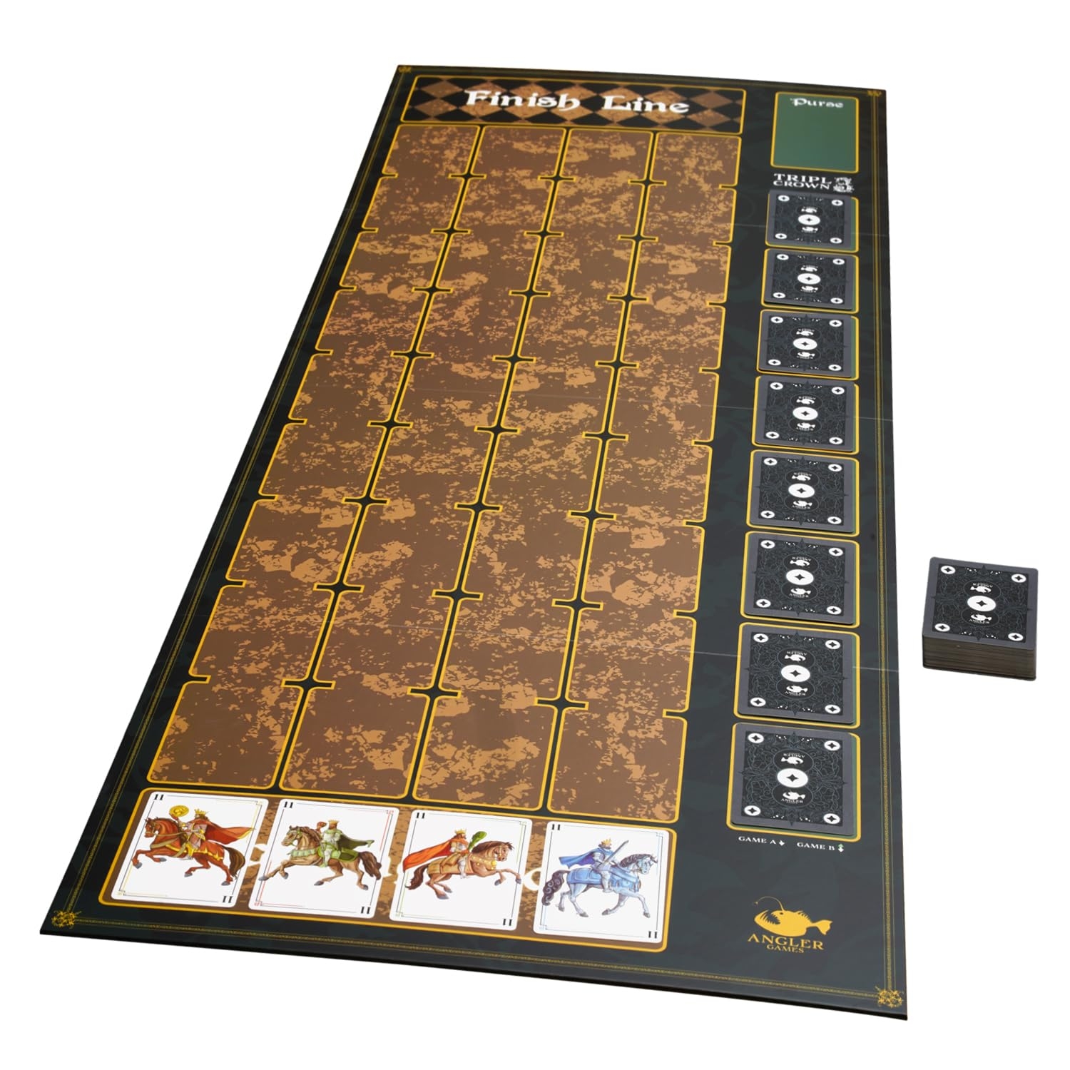Amazon TRIPL3 Crown Push Your Luck Table Top Horse Racing Game With Spanish Cards Toys Games