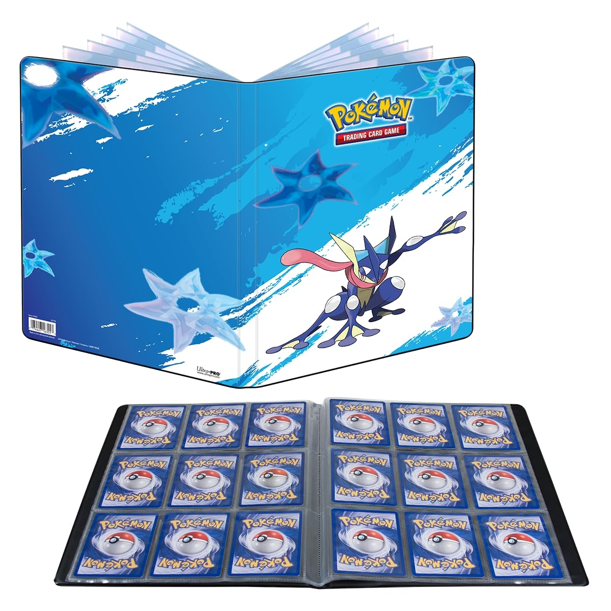 Amazon Ultra PRO Greninja 9 Pocket Portfolio For Pokemon Cards Pokemon Card Binder Magic The Gathering Organizer Acid Free Non PVC Protection Stores Up To 180 Cards Made In USA Toys Games