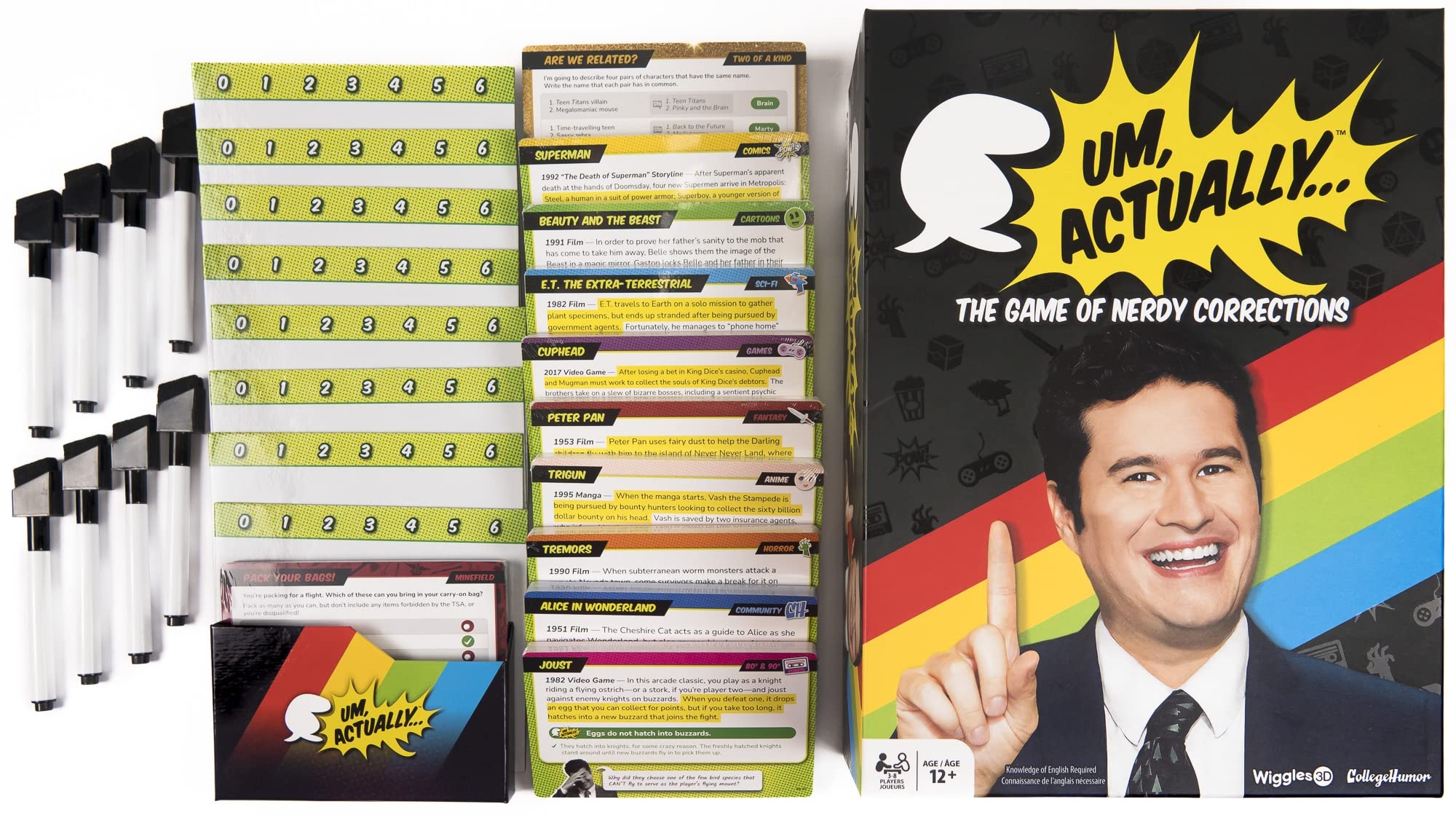 Amazon Um Actually Deluxe Edition Board Game The Nerdy Trivia Game Based On The Dropout Game Show For Families Ages 12 Up 3 8 Players By Wiggles 3D Toys Games