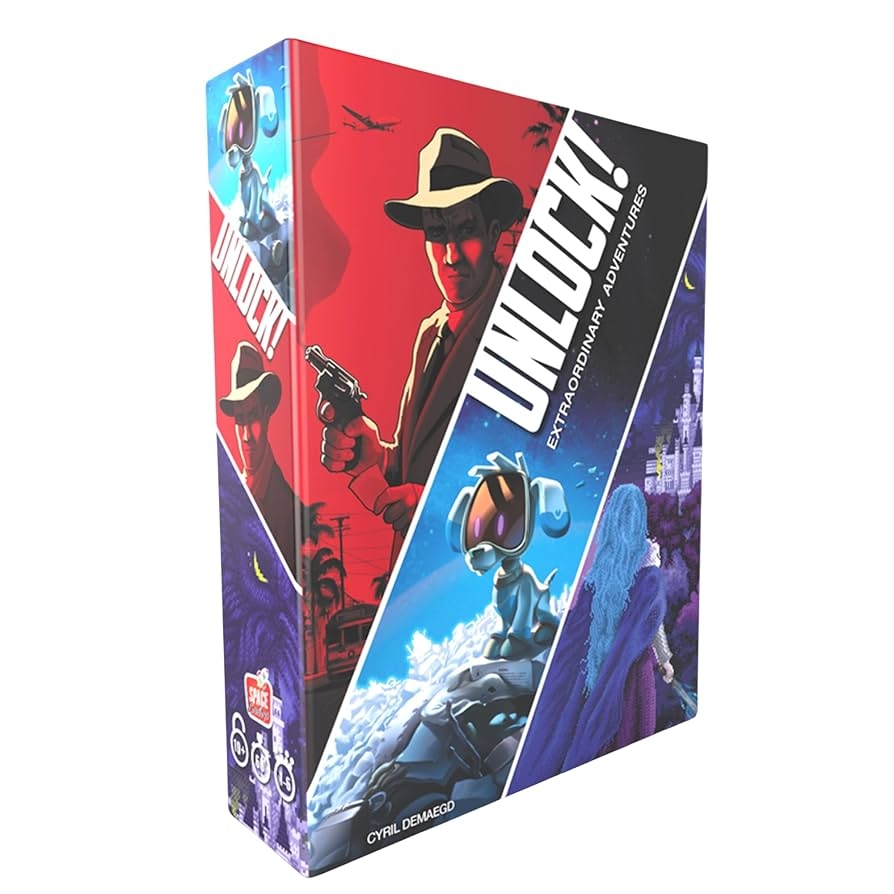Amazon UNLOCK Extraordinary Adventures Card Game Escape Room Inspired Cooperative Adventure Fun Family Game For Kids And Adults Ages 10 1 6 Players 1 Hour Playtime Made By Space Cowboys Toys Games