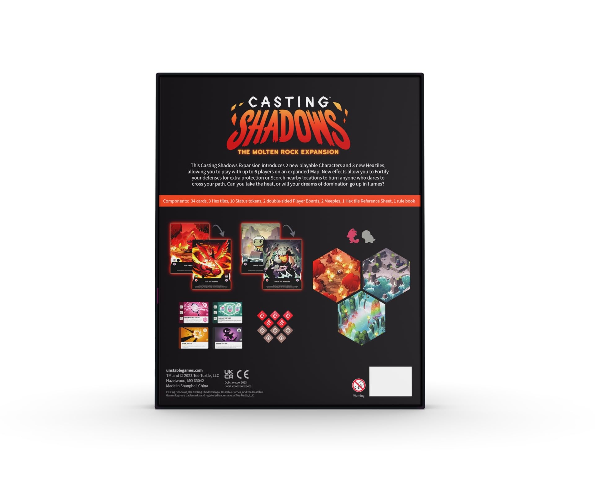 Amazon Unstable Games Casting Shadows Molten Rock Expansion Designed To Be Added To Your Casting Shadows Base Game Great For Family Game Night