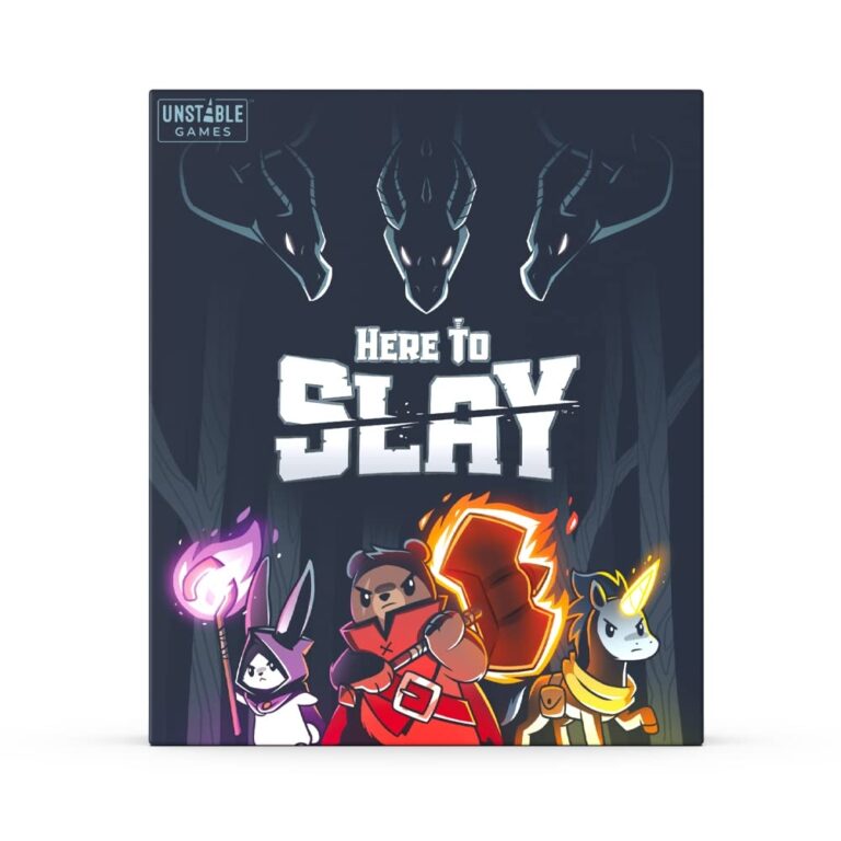 Amazon Unstable Games Here To Slay Base Game Adventure RPG Dice Rolling Card Game For Teens Adults 2 6 Players Hand Management Toys Games