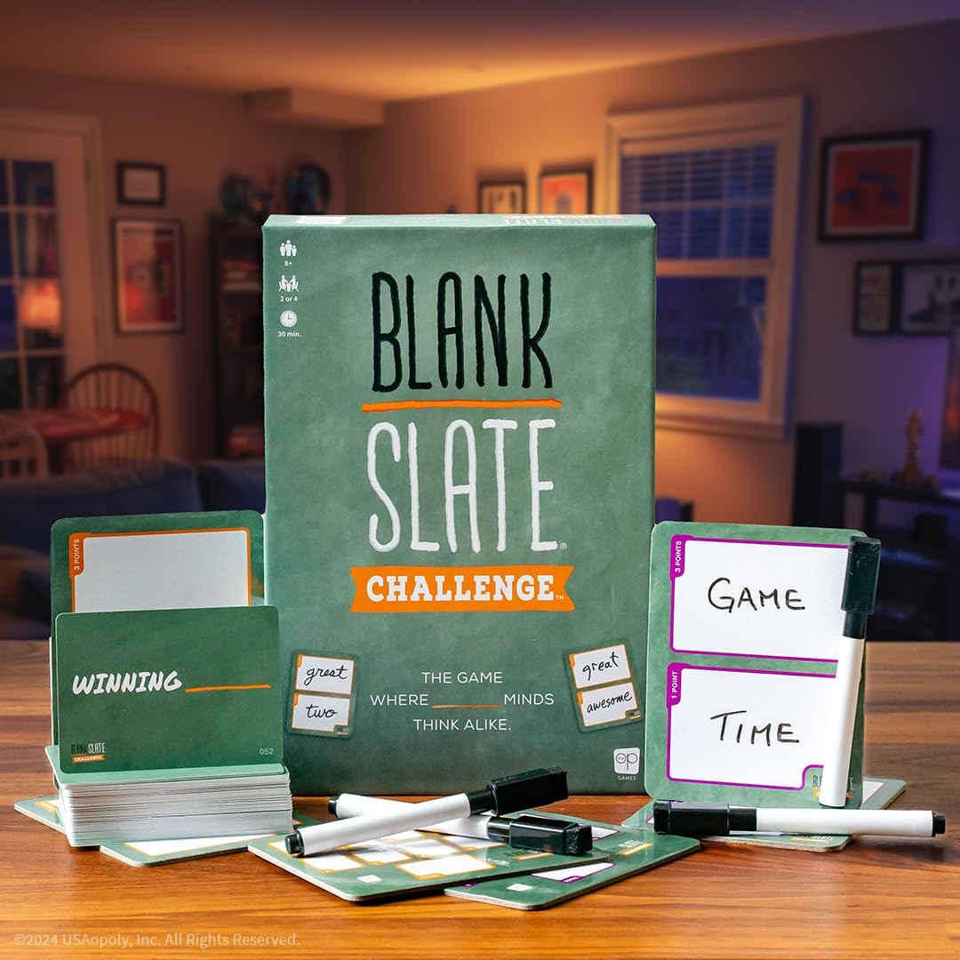 Amazon USAOPOLY Blank Slate Challenge Fun Family Friendly Board Game Party Board Game 2 Or 4 Players Ages 8 20 Minutes Toys Games