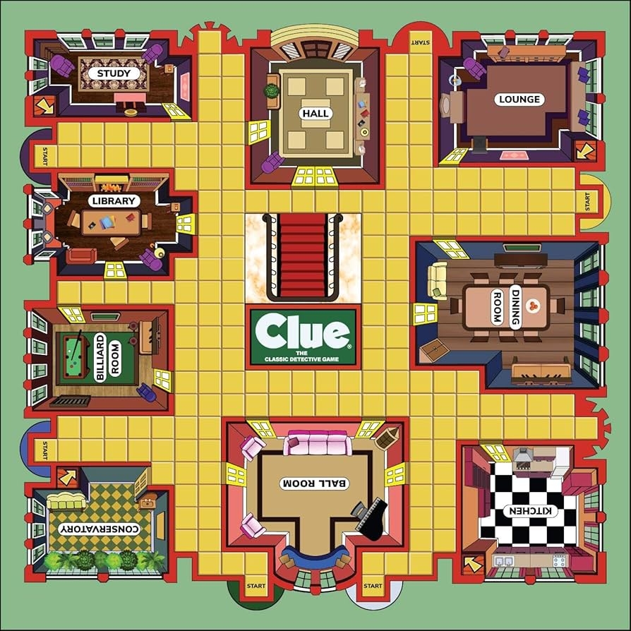 Amazon Vinyl Wall Decal Clue Classic Detective Board Game 10 X 10 Kids Room Cluedo MulticolorBedroom Home Sticker D cor Tools Home Improvement