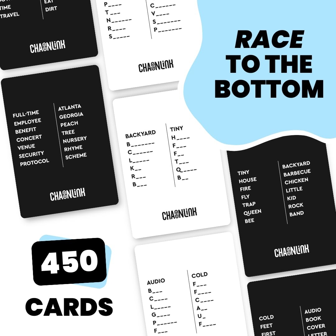 Amazon Viral Studios Chainlink Guess The Sequence Party Game Fast Paced Word Game For Adults Kids 450 Cards Fun Cards For Family Game Nights Gatherings Parties Ages 15 