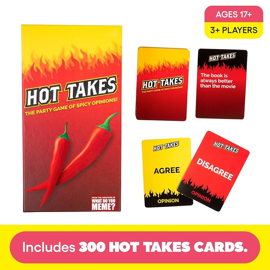 Amazon WHAT DO YOU MEME Hot Takes The Party Game Of Spicy Opinions Adult Party Games Fun Gifts For Adults Toys Games