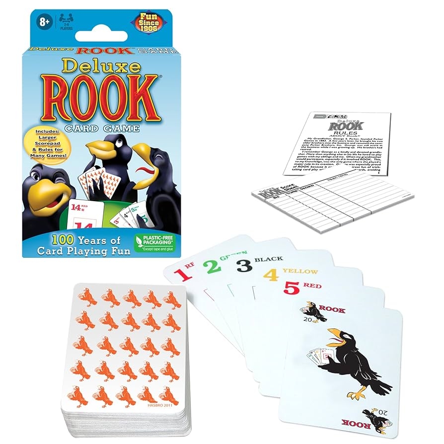 Amazon Winning Moves Deluxe Rook Popular Card Game For Over 100 Years For 2 To 6 Players Ages 8 Toys Games