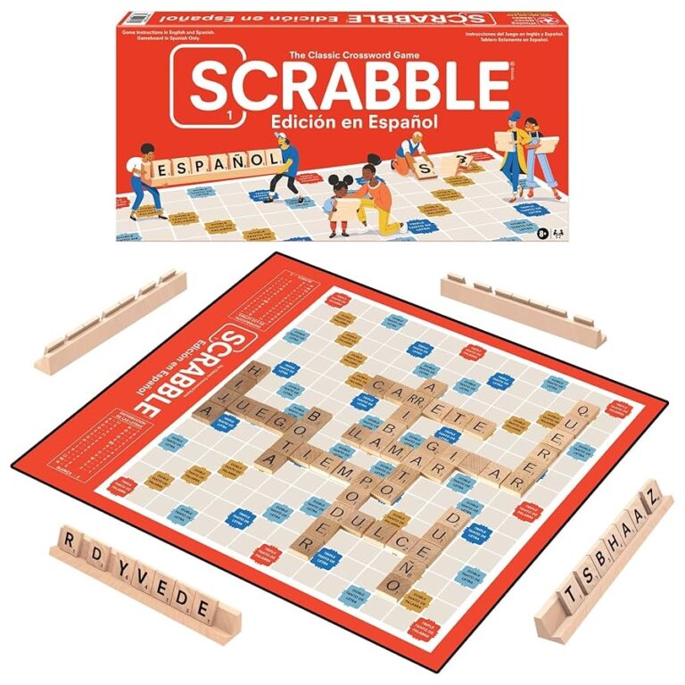 Amazon Winning Moves Scrabble Edicion En Espanol Spanish Scrabble Games USA World s Most Famous Word Game Designed For The Spanish Language For 2 4 Players Ages 8 Toys Games